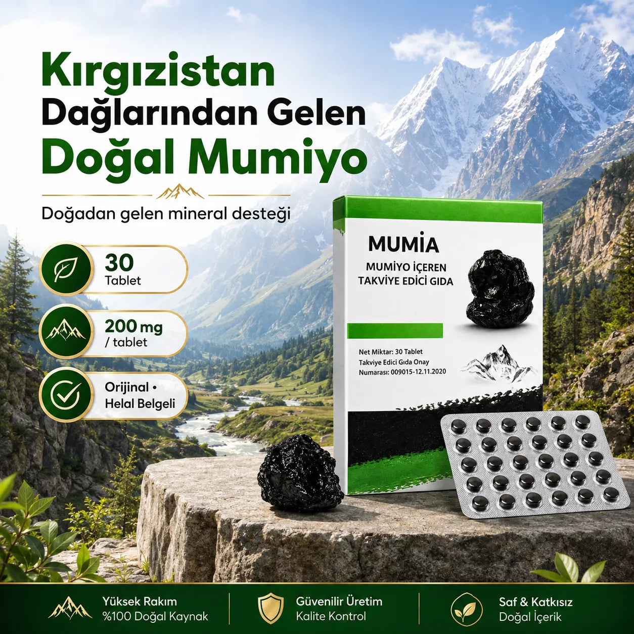 Mumio™ - %100 Doğal Mumiyo Tablet 30'lu