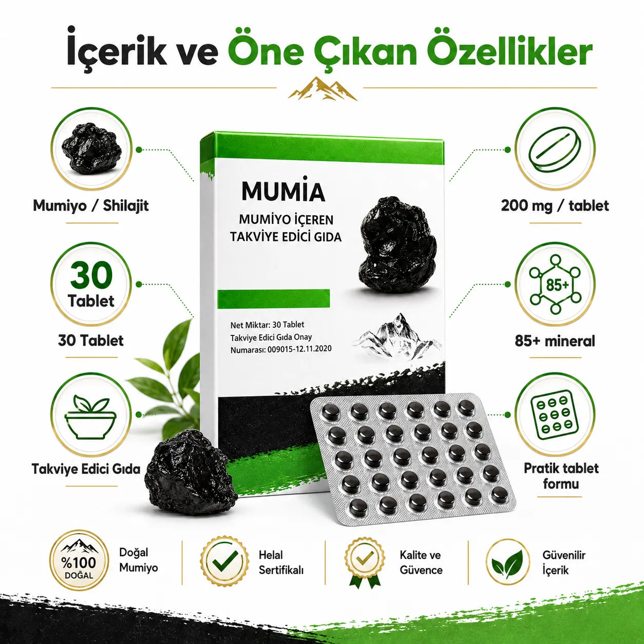 Mumio™ - %100 Doğal Mumiyo Tablet 30'lu