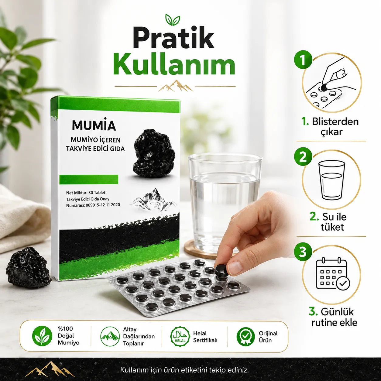 Mumio™ - %100 Doğal Mumiyo Tablet 30'lu
