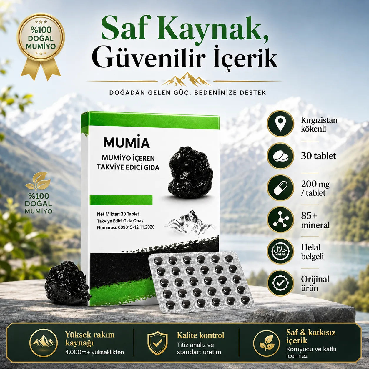 Mumio™ - %100 Doğal Mumiyo Tablet 30'lu